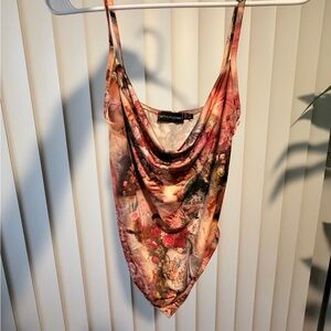 PrettyLittleThing Floral Multicolor Top